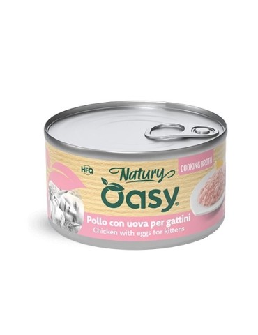 Oasy Cooking Broth Pollo Uova Kitten 85 g | Zoopluto