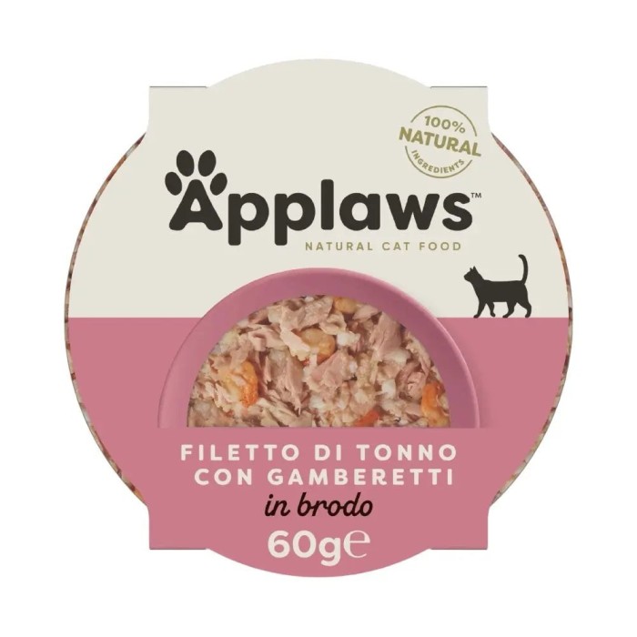 Applaws Pot in Brodo con Filetto di Tonno e Gamberi 60 g | Applaws | Zoopluto