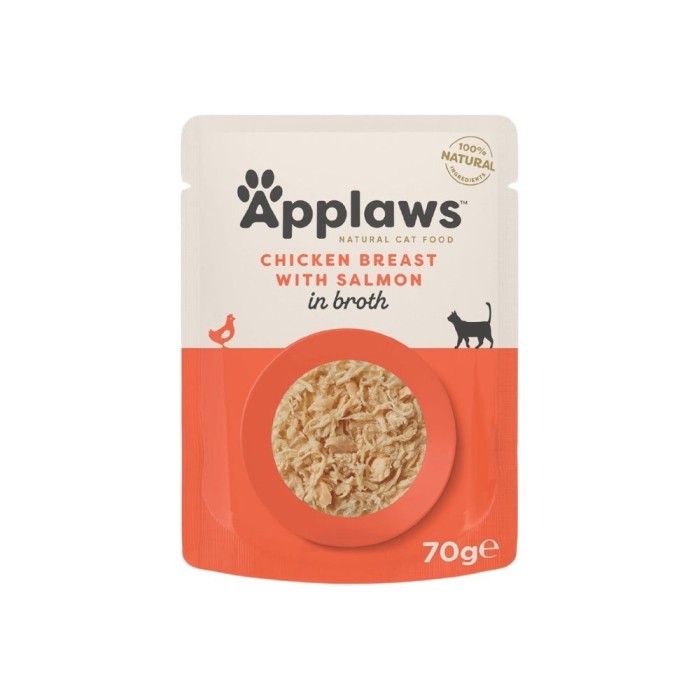 Applaws Bustina in Brodo con Pollo e Salmone 70 g | Applaws | Zoopluto