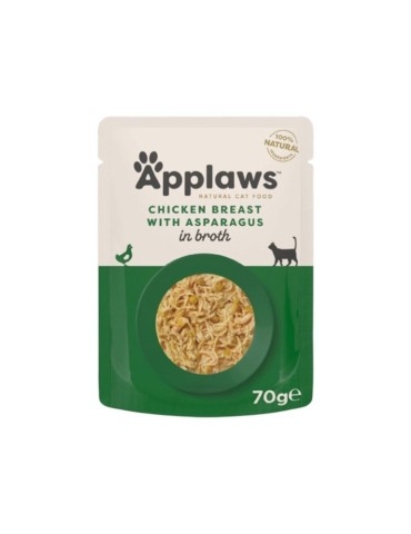 Applaws Bustina in Brodo con Pollo e Asparagi e Riso 70 g | Applaws | Zoopluto