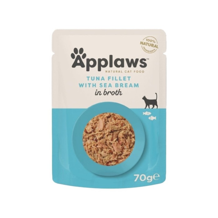 Applaws Bustina in Brodo con Filetto di Tonno e Orata 70 g | Applaws | Zoopluto