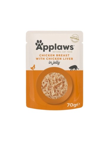 Applaws Bustina in Gelatina con Petto e Fegato di Pollo 70 g | Applaws | Zoopluto