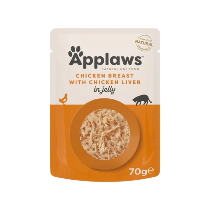 Applaws Bustina in Gelatina con Petto e Fegato di Pollo 70 g | Applaws | Zoopluto