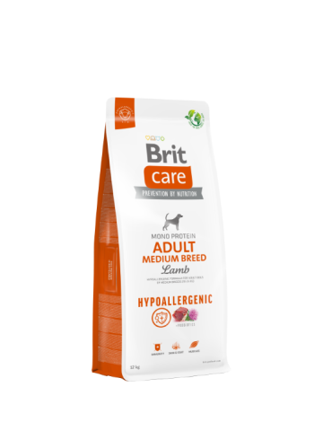 Brit Care Hypoallergenic Adult Medium Agnello 12 KG - Crocchette monoproteiche per cani medi