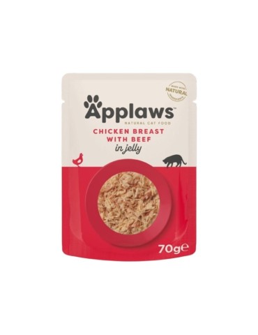 Applaws Bustina in Gelatina con Petto di Pollo e Manzo 70 g | Applaws | Zoopluto