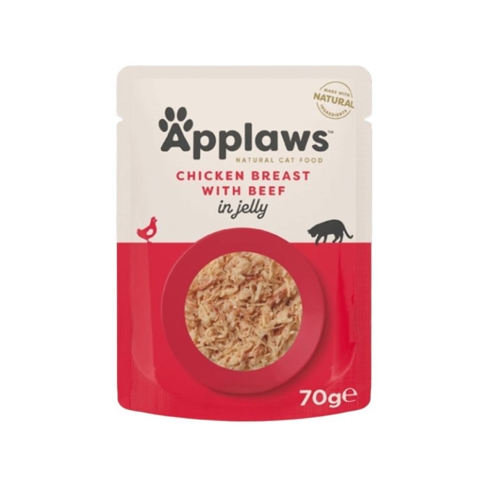 Applaws Bustina in Gelatina con Petto di Pollo e Manzo 70 g | Applaws | Zoopluto