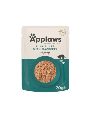 Applaws Bustina in Gelatina con Filetto di Tonno e Sgombro 70 g | Applaws | Zoopluto
