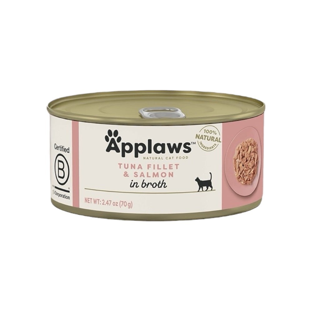 Applaws Lattina in Brodo con Filetto di Tonno e Salmone 70 g | Applaws | Zoopluto