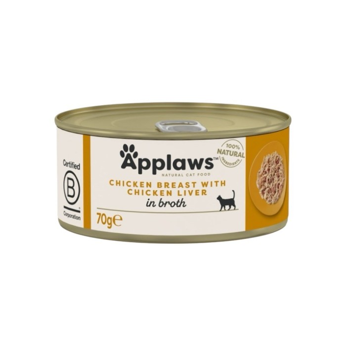 Applaws Lattina in Brodo con Petto di Pollo e Fegato di Pollo 70 g | Applaws | Zoopluto