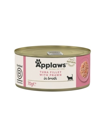 Applaws Lattina in Brodo con Filetto di Tonno e Gamberetti 70 g | Applaws | Zoopluto