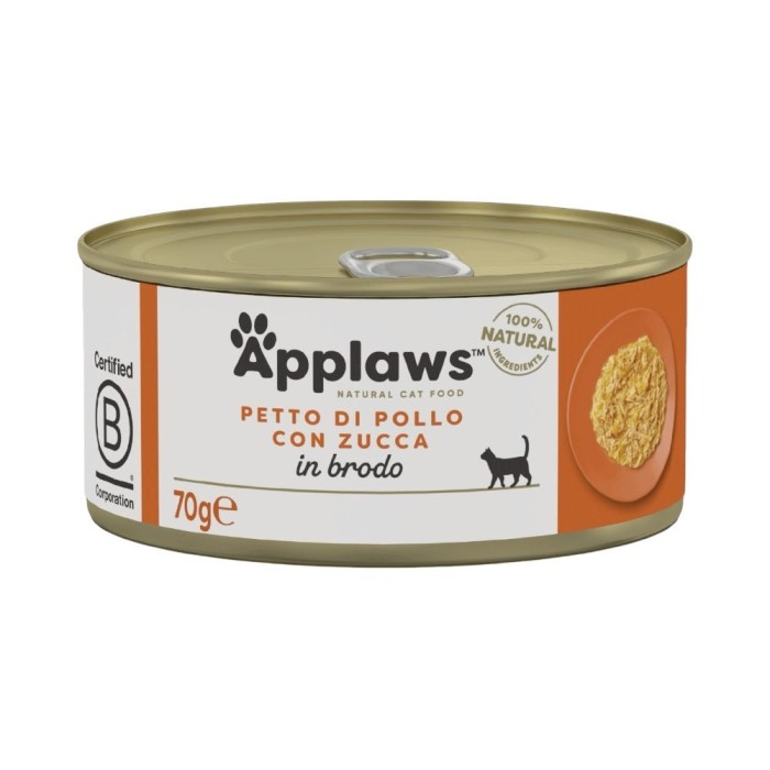 Applaws Lattina in Brodo con Petto di Pollo e Zucca 70 g | Applaws | Zoopluto
