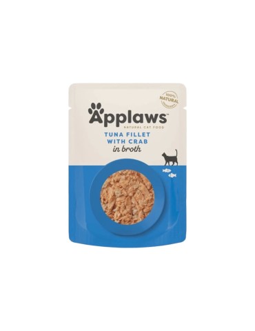 Applaws Bustina in Brodo con Filetto di Tonno e Granchio 70 g | Applaws | Zoopluto