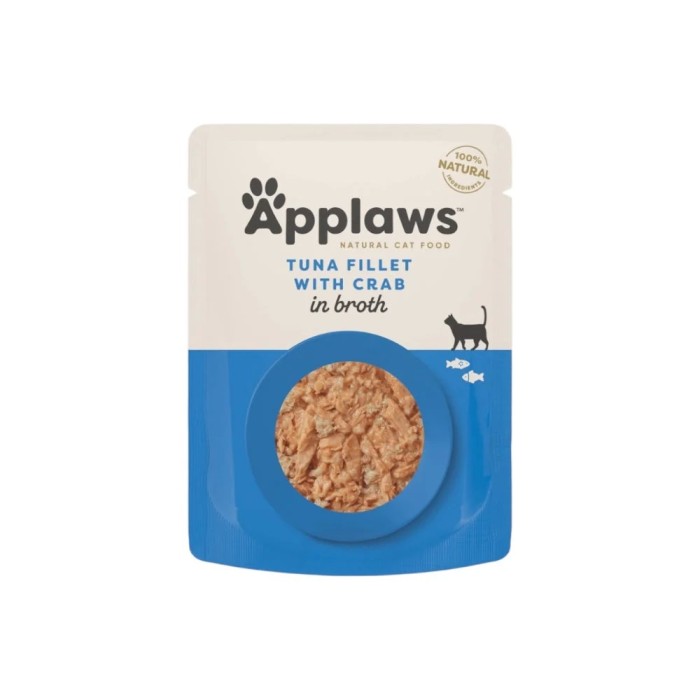 Applaws Bustina in Brodo con Filetto di Tonno e Granchio 70 g | Applaws | Zoopluto