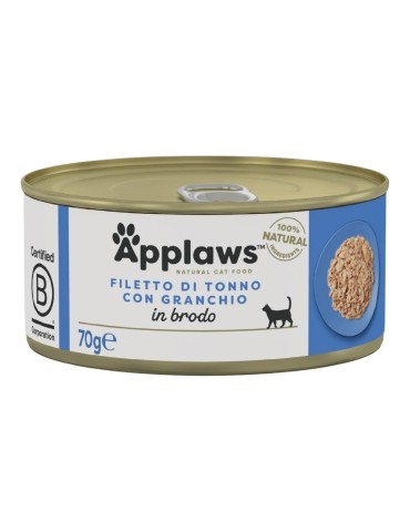 Applaws Lattina in Brodo con Filetto di Tonno e Granchio 70 g | Applaws | Zoopluto