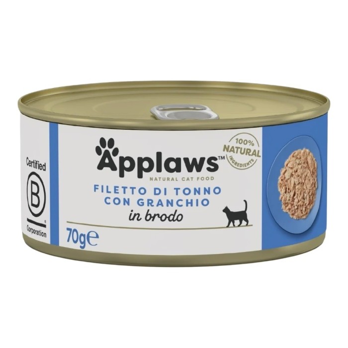 Applaws Lattina in Brodo con Filetto di Tonno e Granchio 70 g | Applaws | Zoopluto