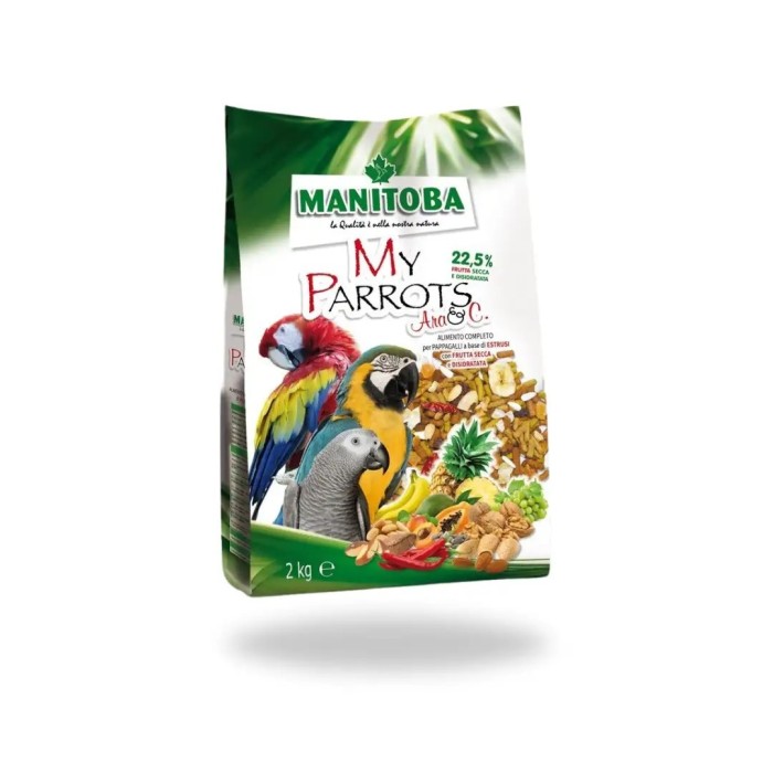 Manitoba My Parrots Ara & C. Alimento Estruso con Frutta per Pappagalli 2 Kg | Zoopluto
