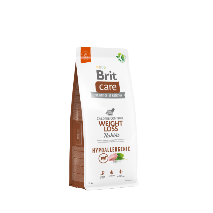 Brit Care Weight Loss 3 KG - Crocchette ipoallergeniche con coniglio per cani in sovrappeso