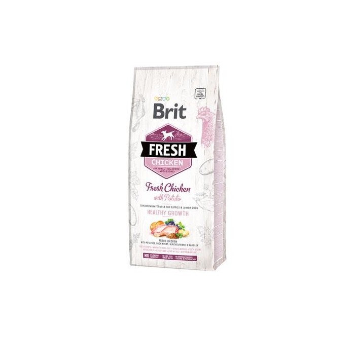 Brit Fresh Puppy Chicken & Potato 2,5 Kg - Crocchette pollo fresco per cuccioli crescita sana