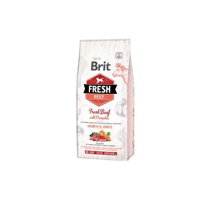 Brit Fresh Puppy Large Manzo & Zucca 12 Kg - Crocchette naturali per cuccioli di taglia grande.