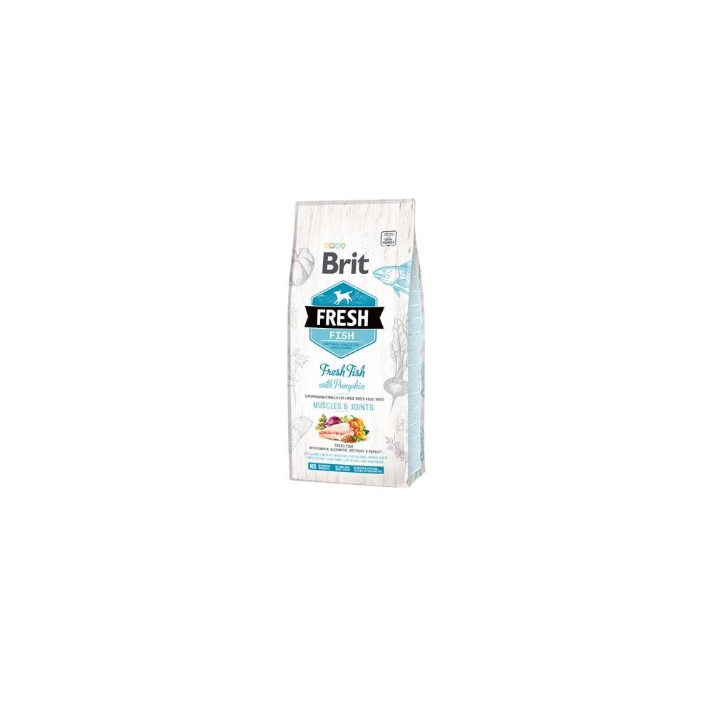 Brit Fresh Adult Large Pesce & Zucca 12 Kg - Crocchette naturali per cani di taglia grande