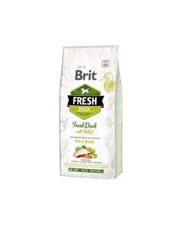 Brit Fresh Active Anatra & Miglio 12 Kg - Crocchette energetiche per cani adulti sportivi