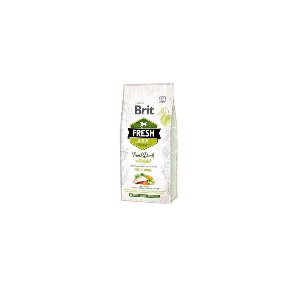 Brit Fresh Active Anatra & Miglio 2,5 Kg - Crocchette energetiche per cani adulti sportivi