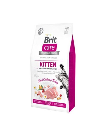 Brit Care Cat Grain Free Kitten Tacchino e Pollo 2 Kg | Zoopluto