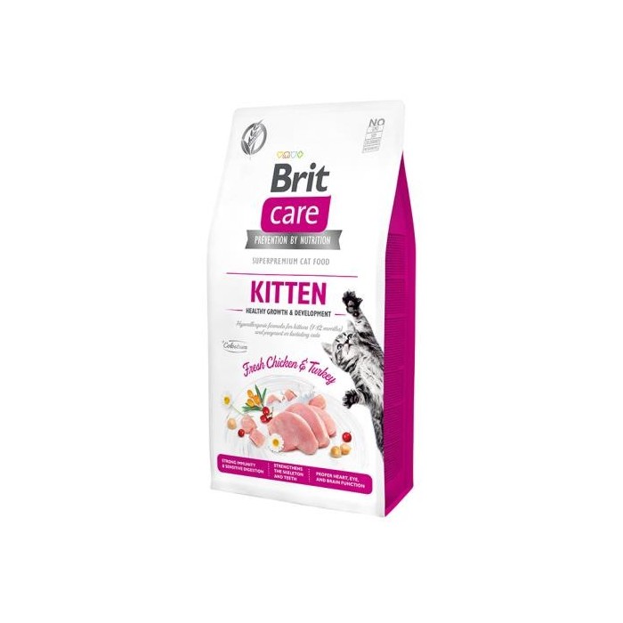 Brit Care Cat Grain Free Kitten Tacchino e Pollo 2 Kg | Zoopluto