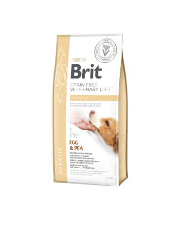 Brit Hepatic Dog 12 Kg – Crocchette Grain Free per Fegato, Basso Rame e Cardo Mariano