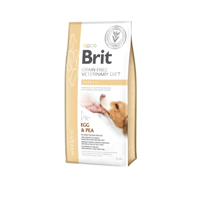 Brit Hepatic Dog 12 Kg – Crocchette Grain Free per Fegato, Basso Rame e Cardo Mariano