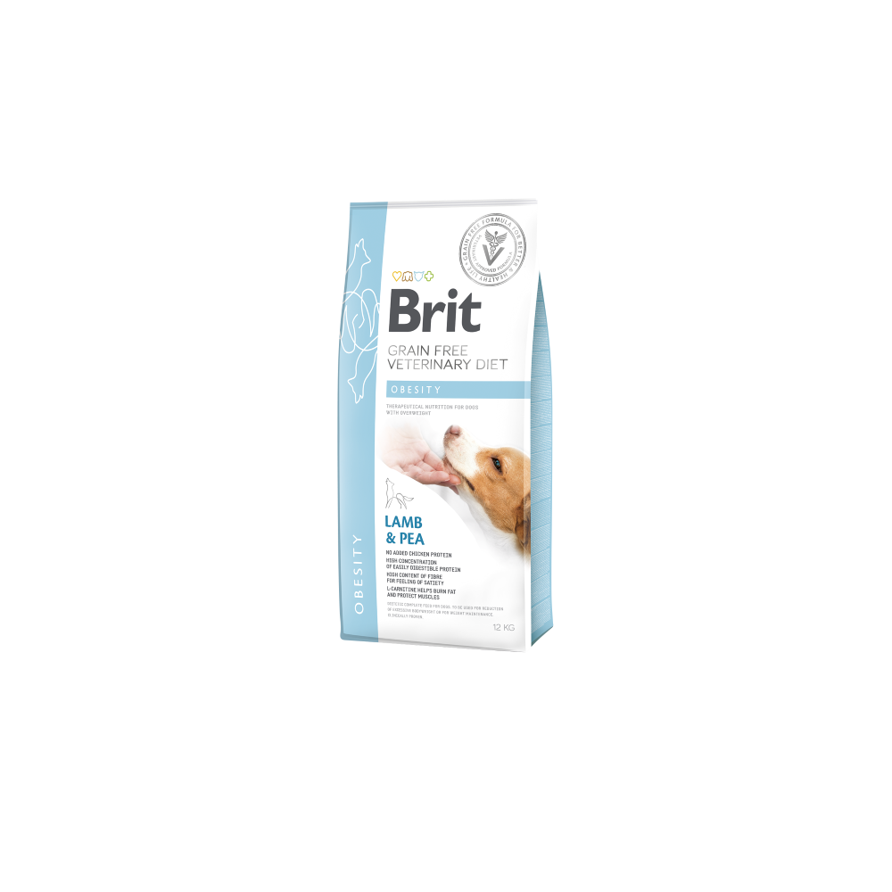 Brit Obesity Dog 2 Kg – Crocchette Light Grain Free per Perdita di Peso del Cane
