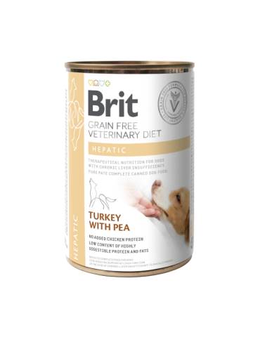 Brit Hepatic Dog Umido 400 g – Umido Monoproteico Grain Free per Cani con Problemi Epatici