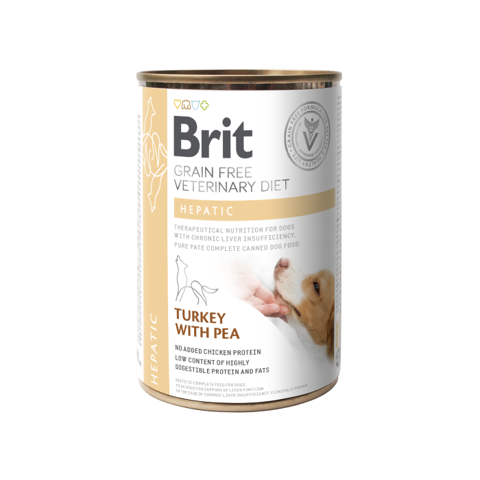 Brit Hepatic Dog Umido 400 g – Umido Monoproteico Grain Free per Cani con Problemi Epatici