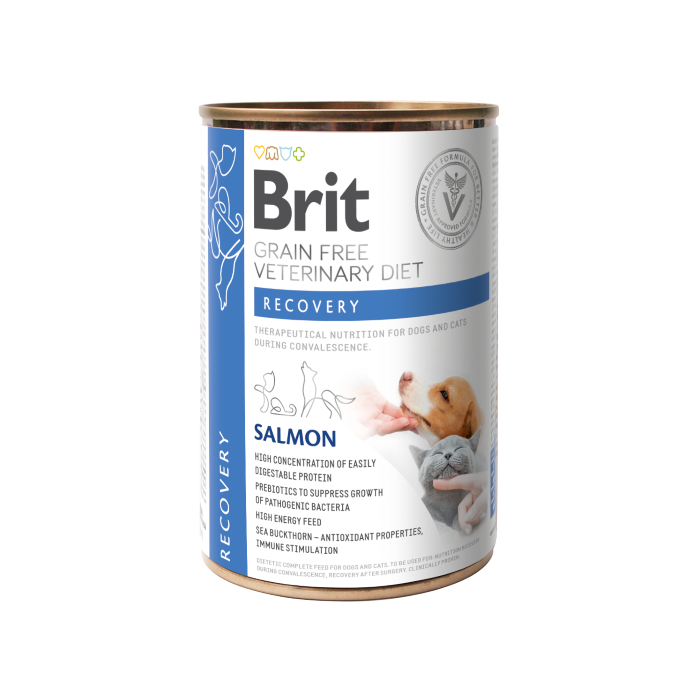 Brit Recovery Dog Umido 400 g – Alimento per cani convalescenti con salmone e fegato