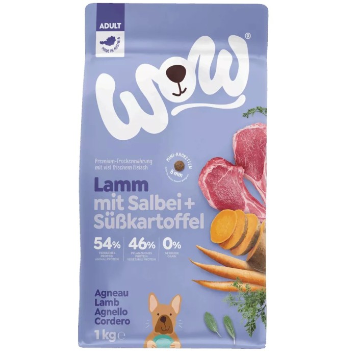 WOW Grain Free Minis Agnello 1 kg – Crocchette per Cani Piccoli