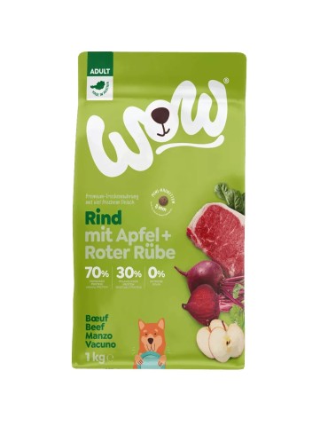 Crocchette Grain Free per Cani Adulti Minis Manzo – WOW 1kg