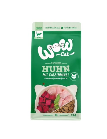 WOW Gatto Secco Grain Free Adult Pollo 2kg - Crocchette Naturali Senza Cereali