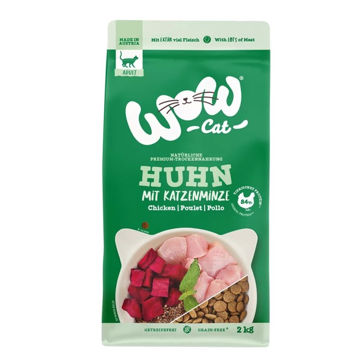 WOW Gatto Secco Grain Free Adult Pollo 2kg - Crocchette Naturali Senza Cereali