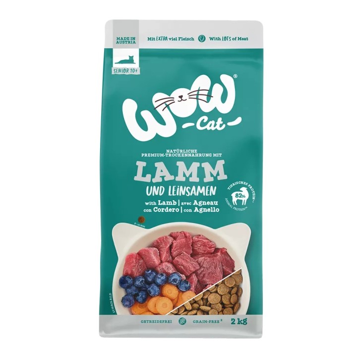 Crocchette Grain Free Senior WOW Agnello per Gatti Adulti 2kg