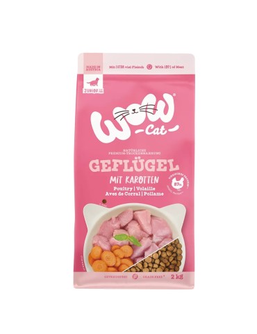 WOW Gatto Junior Grain Free Pollame 2kg - Crocchette Naturali per Gattini