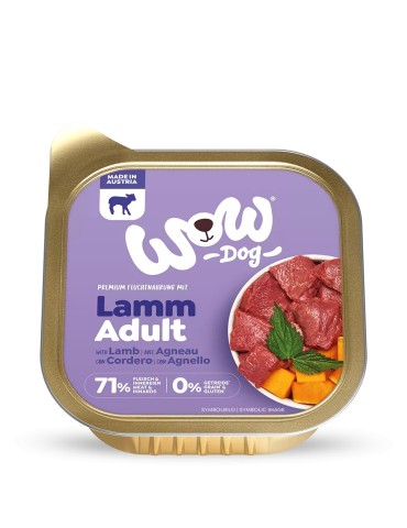 WOW Umido Cane Adulto Agnello con Zucca e Ortica 150g - Grain Free Naturale