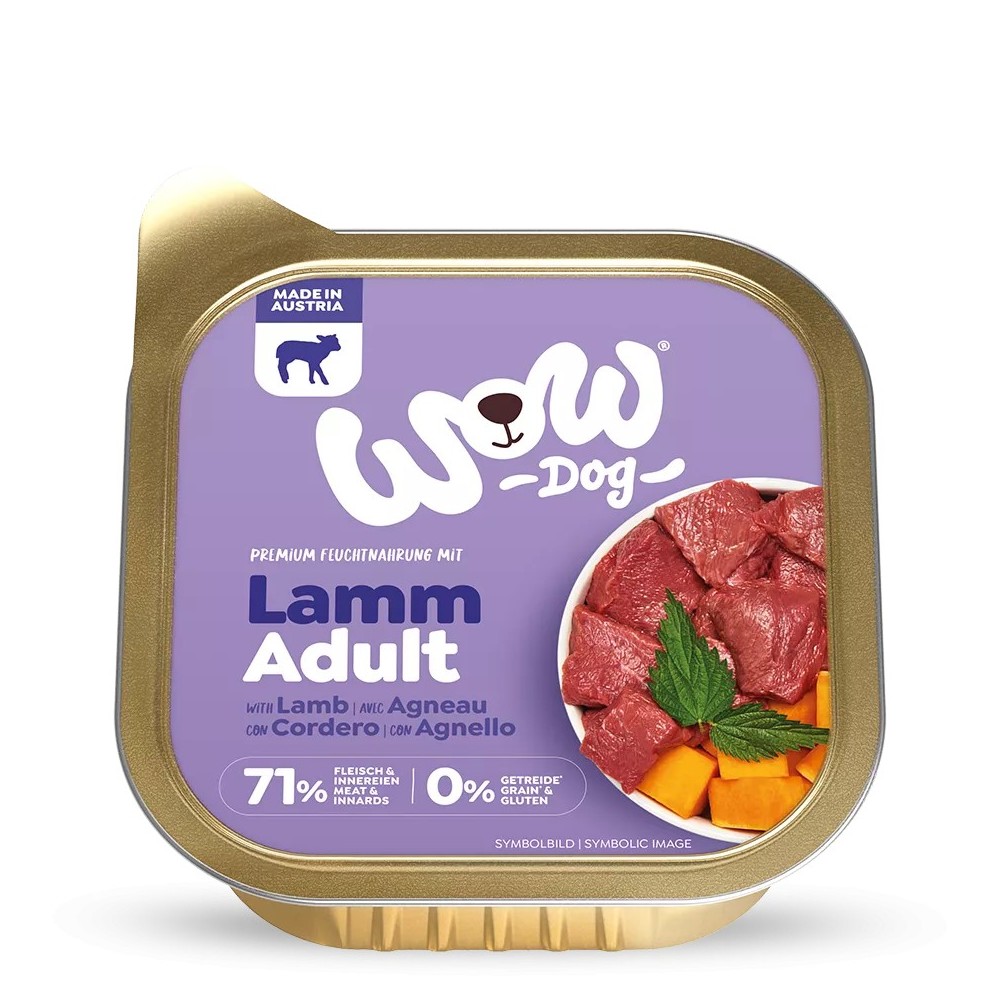 WOW Umido Cane Adulto Agnello con Zucca e Ortica 150g - Grain Free Naturale