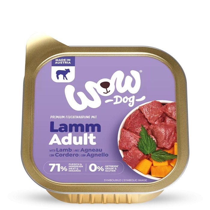 WOW Umido Cane Adulto Agnello con Zucca e Ortica 150g - Grain Free Naturale