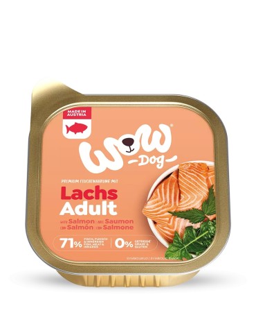 WOW Umido Cane Salmone 150g - Alimento Grain Free Naturale e Funzionale