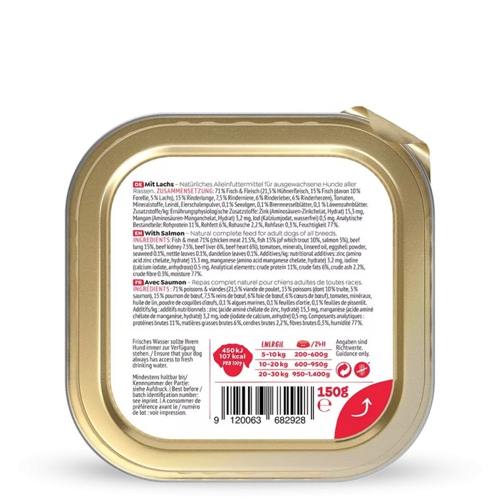 WOW Umido Cane Salmone 150g - Alimento Grain Free Naturale e Funzionale