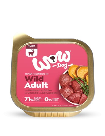 WOW Umido Cane Selvaggina 150g - Alimento Grain Free Naturale e Gustoso