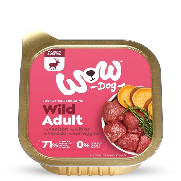 WOW Umido Cane Selvaggina 150g - Alimento Grain Free Naturale e Gustoso