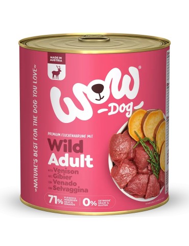 WOW Umido Cane Selvaggina 800g - Alimento Grain Free Naturale e Gustoso