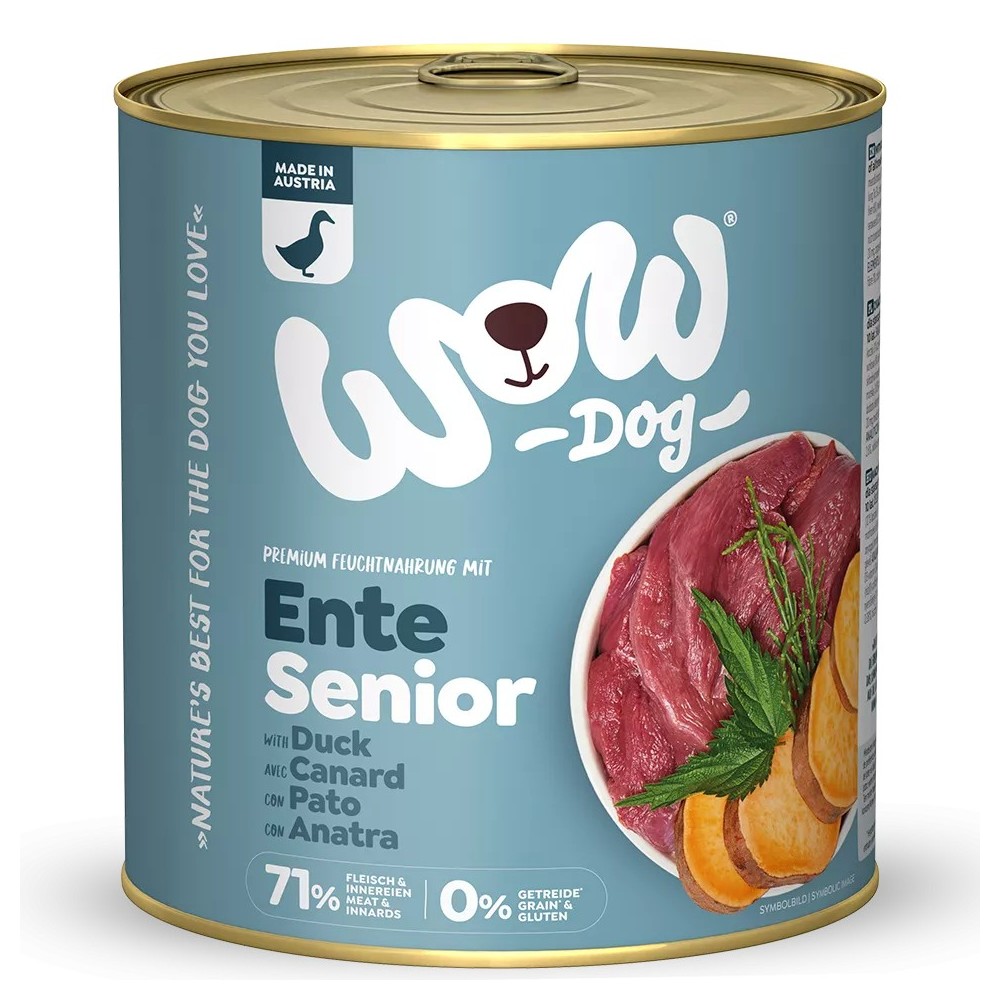 WOW Umido Cane Senior Anatra 150g - Grain Free Naturale per Cani Anziani