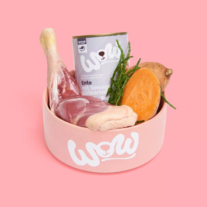 WOW Umido Cane Senior Anatra 150g - Grain Free Naturale per Cani Anziani